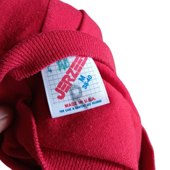 Nebraska Huskers Men's Small Vintage T-shirt Jerzees Embroidered Logo 1990's - Picture 3 of 5